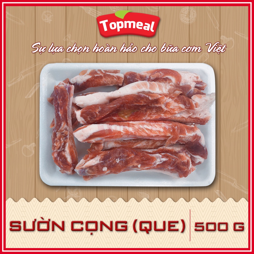 HCM - Sườn cọng Topmeal (Sườn que) (500g) - Thích hợp với các món nướng, hầm canh,... - [Giao nhanh TPHCM]