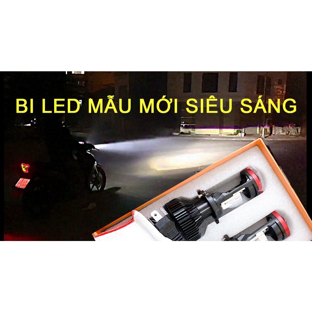 Bóng đèn led Bi cầu led Mini T3 chân H4 T2 . Siêu sáng.Bảo hành 12 tháng