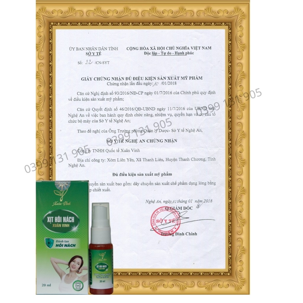 Xịt Hôi Nách 💕NACHVIC01💕 Xịt Khử Mùi Hôi Nách Xuân Vinh Ngăn Mồ Hôi Nách - Khử Mùi Cơ Thể Không Thâm Nách Vàng Áo 20ml | BigBuy360 - bigbuy360.vn