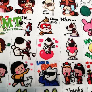Tem sticker siêu cute 600c 4x4cm