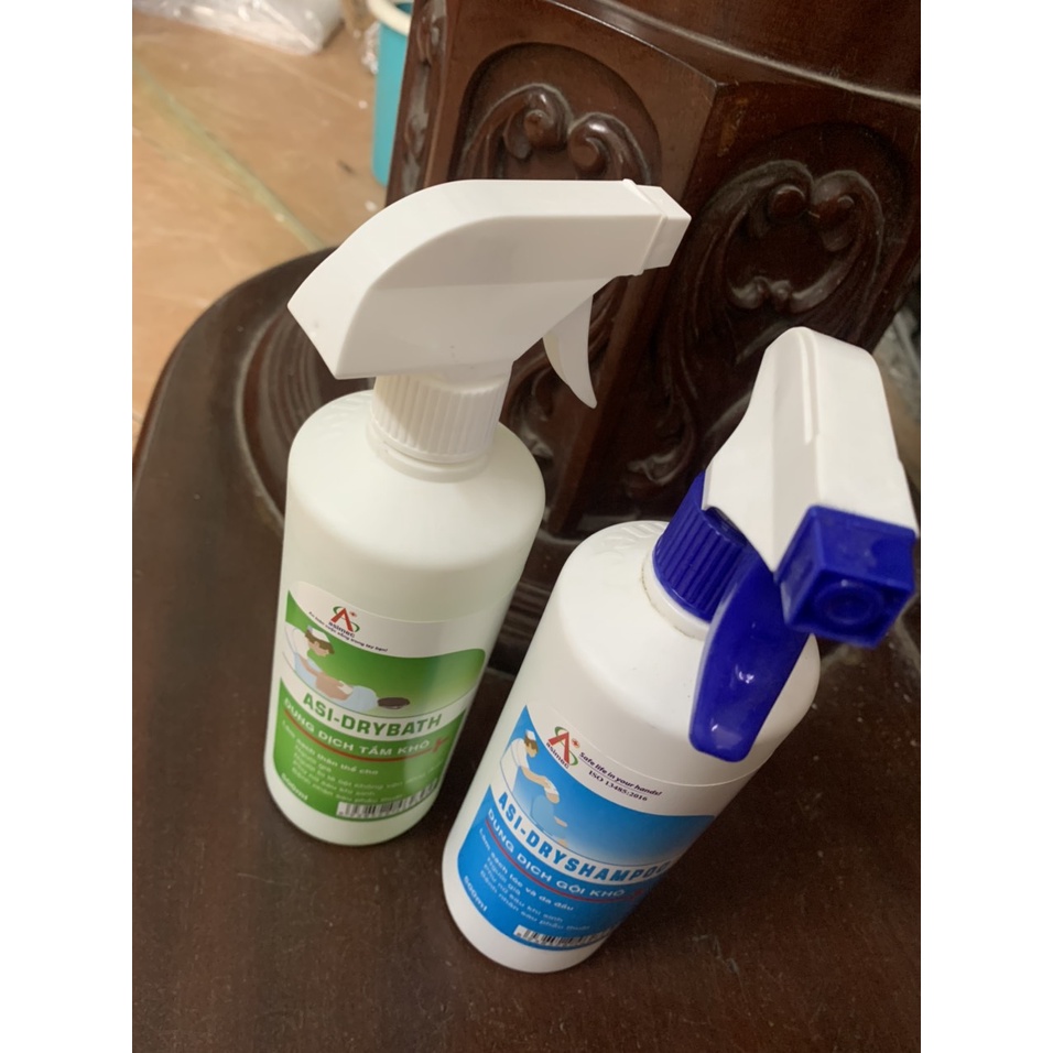 Chai xịt tắm khô cho người bệnh, mẹ sau sinh, người già chai 500ml