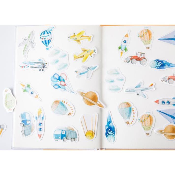 Bộ 46 Sticker Hàn Quốc hoạt hình dán trang trí E34