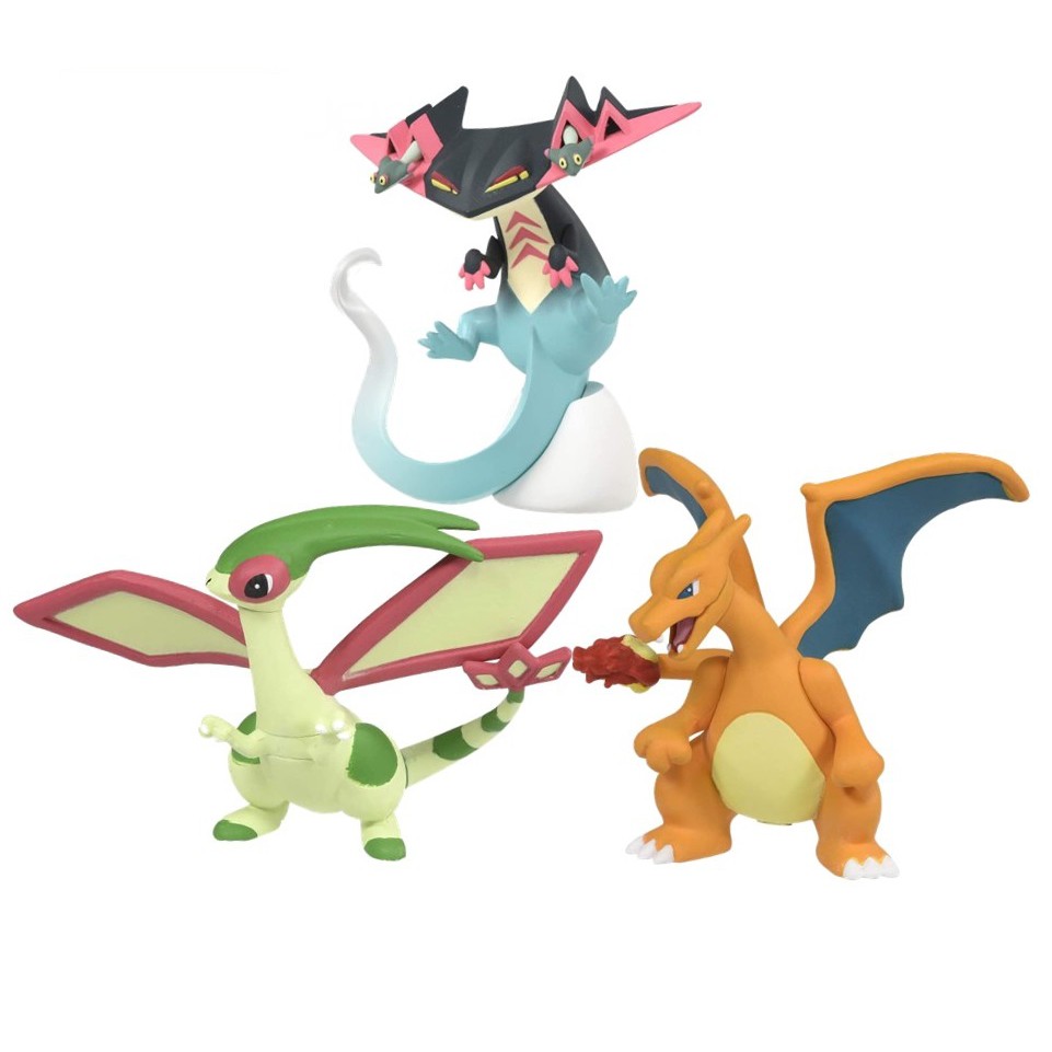 Mô Hình Pokemon Set Dragon gồm Dragapult Flygon và Charizard (new pose) của Takara TOMY Standard Size - Figure Moncolle
