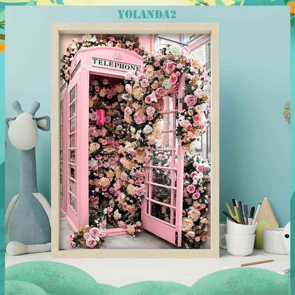 Bộ Tranh Đính Đá 5D Tự Làm Hình Hoa Hồng Dùng Trang Trí Điện Thoại / Giày Bốt