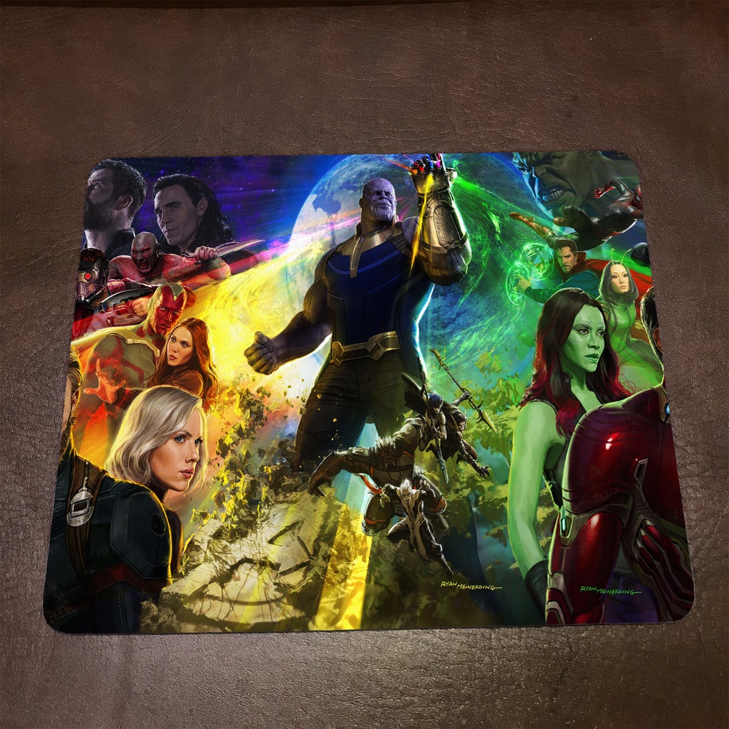 Lót chuột máy tính Marvel THANOS - Mẫu 1 Mousepad cao su êm ái, nhận in theo yêu cầu