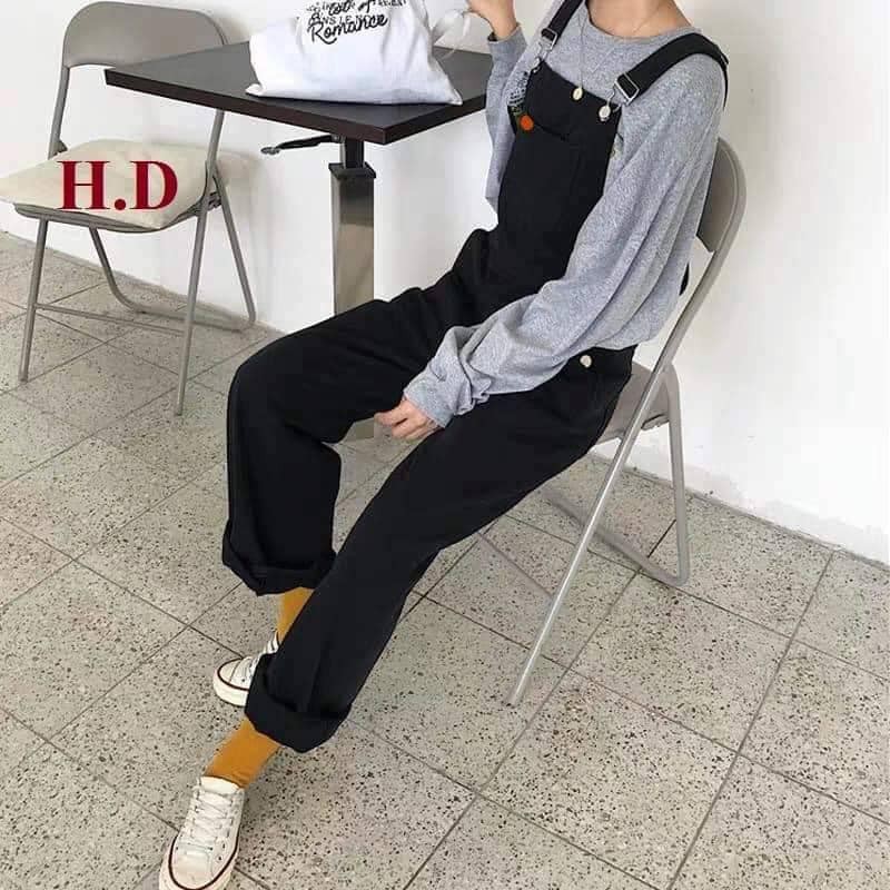 Quần Yếm kaki đen