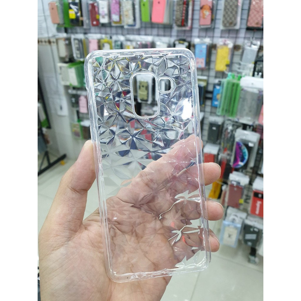 Ốp lưng silicon dẻo Samsung A8 2018/ A530 vân kim cương 3d dày dặn, chắc chắn, lên máy siêu đẹp