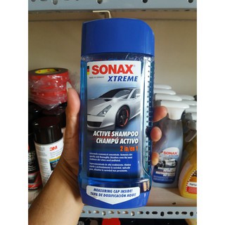 Nước rửa xe ô tô đậm đặc làm sạch nhanh - Sonax xtreme active shampoo 2 in 1 - Sonax 214200