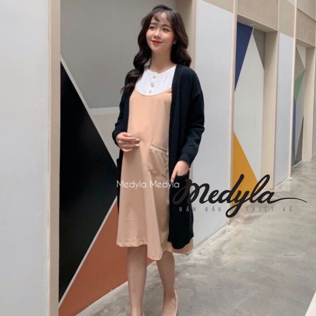 MEDYLA Áo Cardigan dáng dài thu đông dày dặn CDG