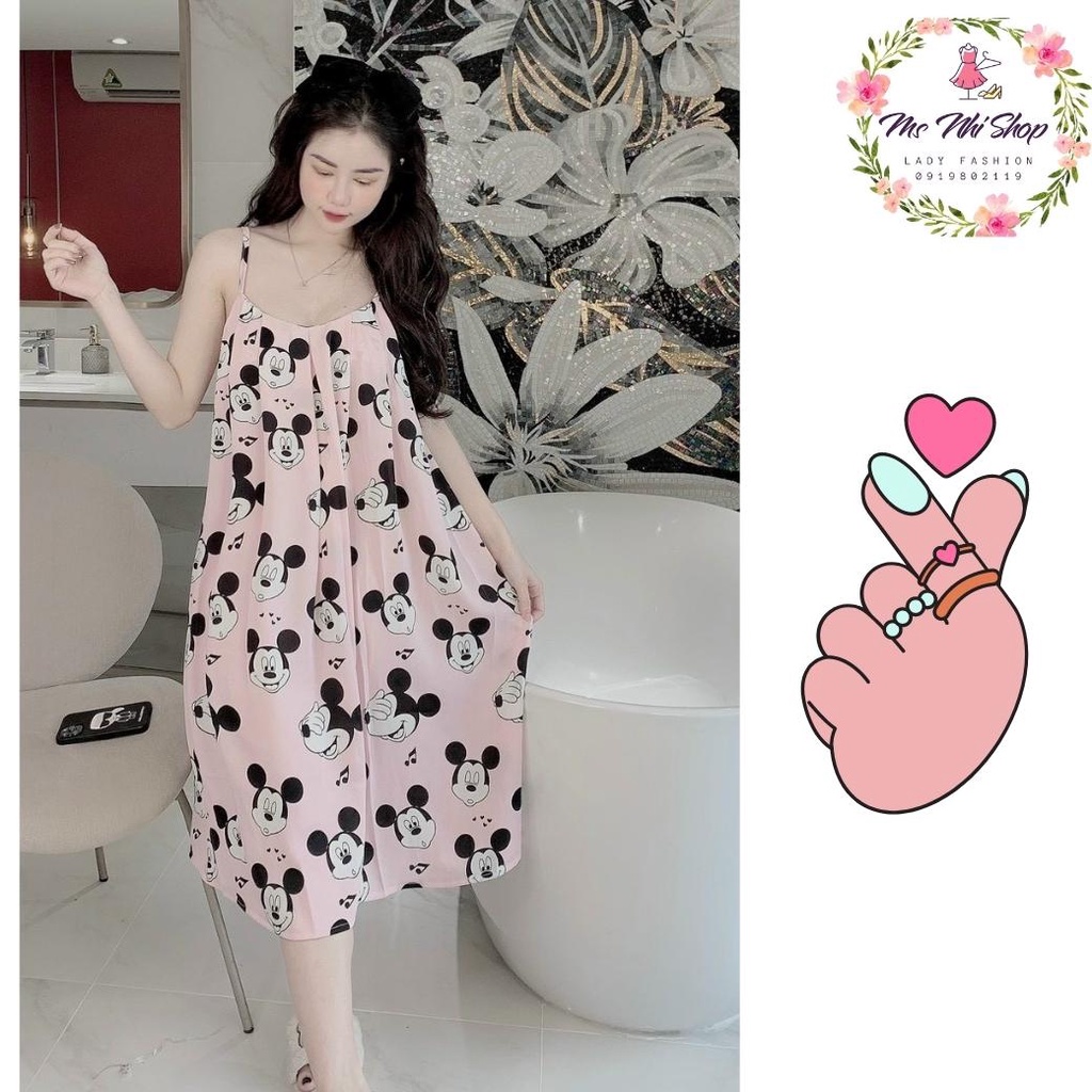 Đầm ngủ sexy, Chất Mango siêu mát dáng siêu xinh bigsize