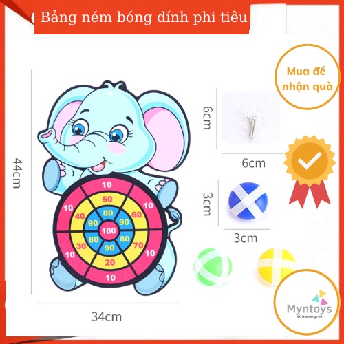 Bảng Ném bóng dính ghi điểm, đồ chơi vận dộng rèn luyện trí tuệ cho bé