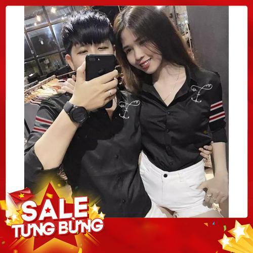 Áo cặp sơ mi nam nữ cặp đôi cao cấp không nhăn - Hàng nhập khẩu
