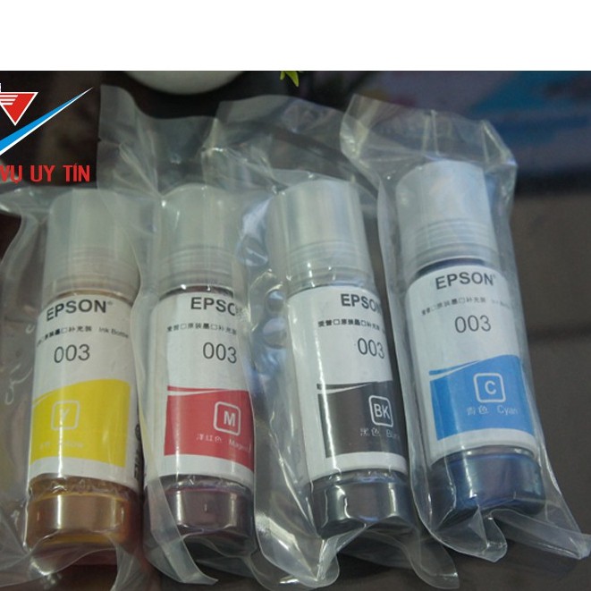 ☘️Bộ mực máy in 4 màu 003 cho máy in Epson L1110/L3110/L3150/L3210/L3250/ L4150/ L1110,L5290,L1250,L5190 nhập khẩu