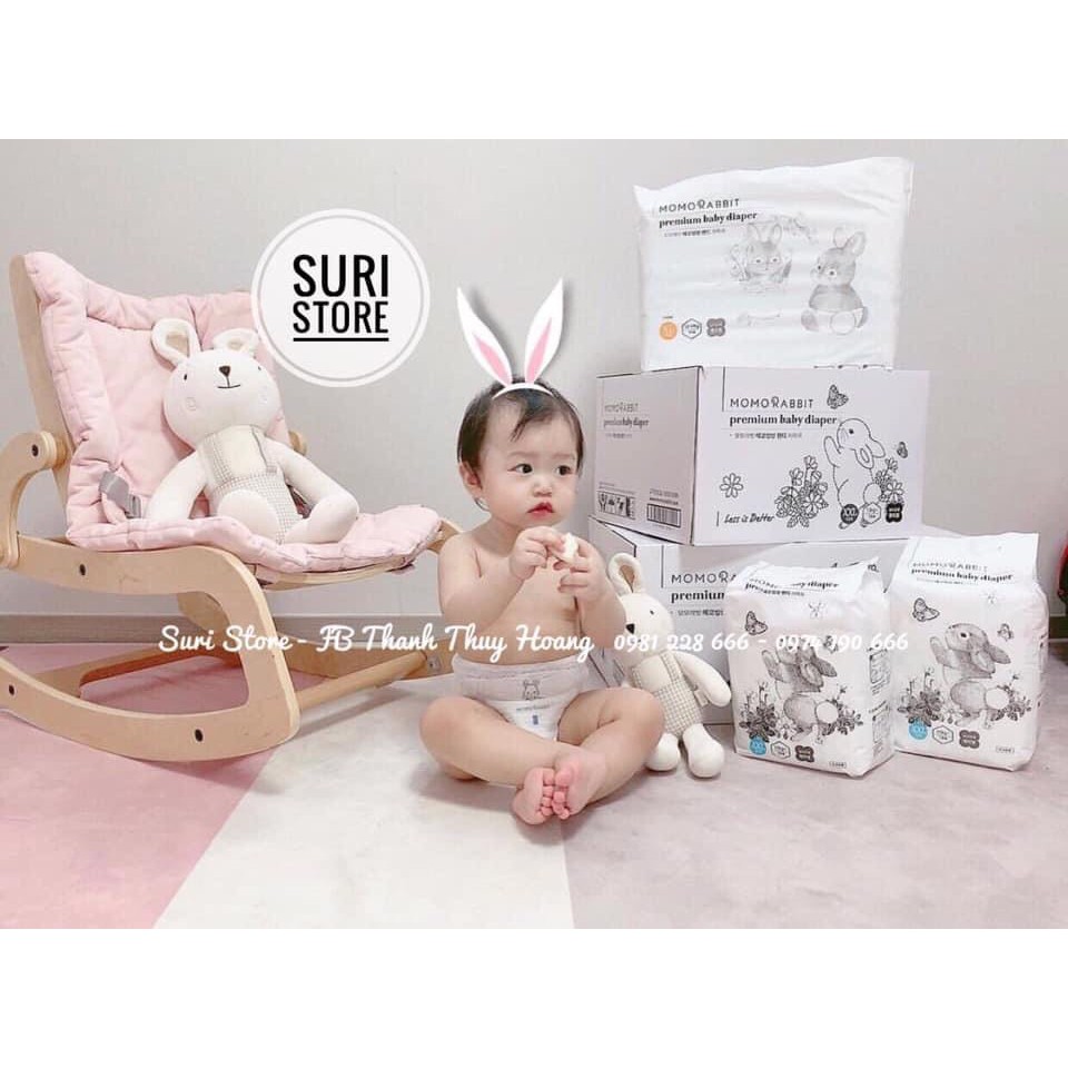 Bỉm dán/quần Momo Rabbit Hàn Quốc cho bé size S50/M44/ L40 / XL36