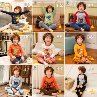 SALE !!! Hàng xuất Hàn - [Mẫu mới 2021_Bé Trai] Bộ Đồ Cotton Thu Đông Xuất Hàn Cho Bé Trai