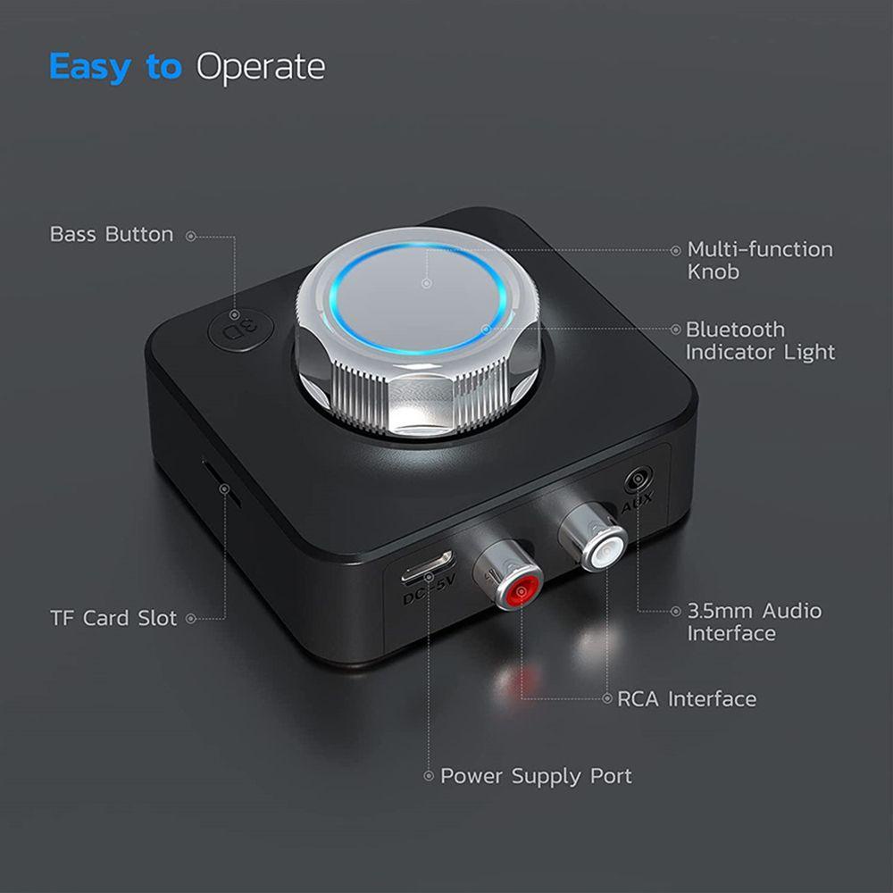 BEBETTERM Thiết Bị Nhận Âm Thanh Bluetooth 5.0 RCA 3.5mm 3D Cho Xe Hơi
