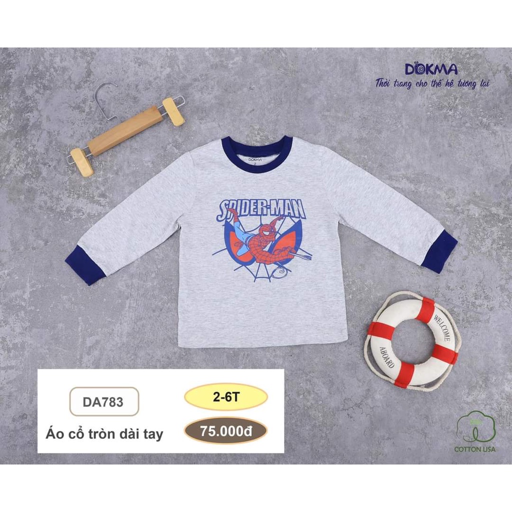 Dokma_ Áo dài tay bé trai người nhện 2-7 tuổi