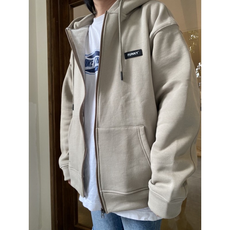  ÁO HOODIE ZIP BEGIE (NÂU DA) | BigBuy360 - bigbuy360.vn