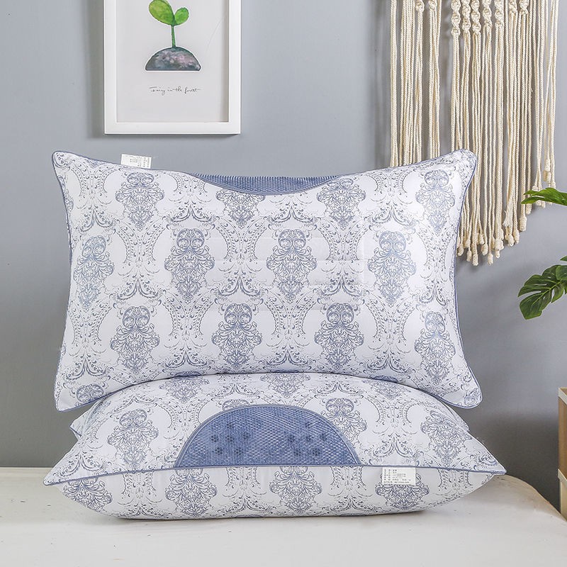 Buckwheat Shell Pillow Gối Đôi lõi lắp cổ lông nhung sức khỏe trị liệu từ tính giúp ngủ ngon đơn dùng suốt các mùa