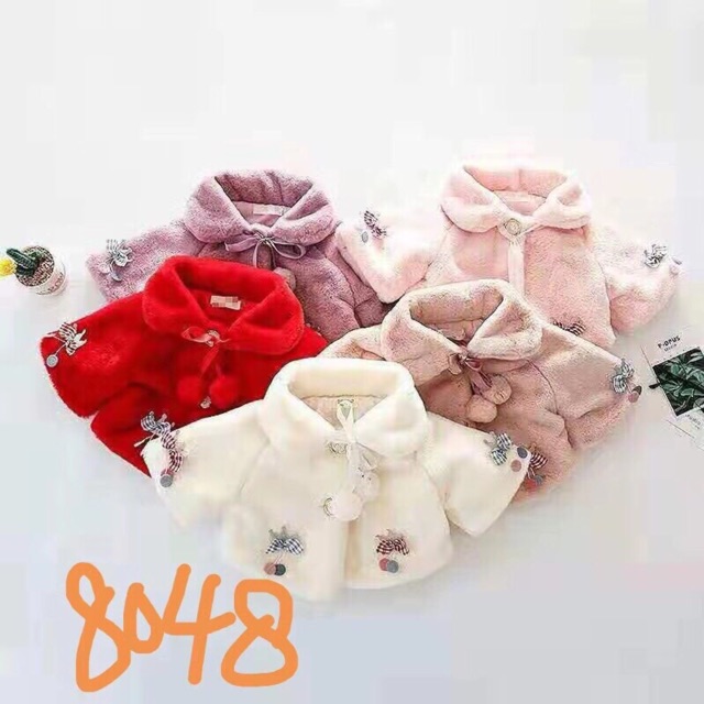 Áo choàng lông cao cấp quảng châu cho bé gái 8-18kg