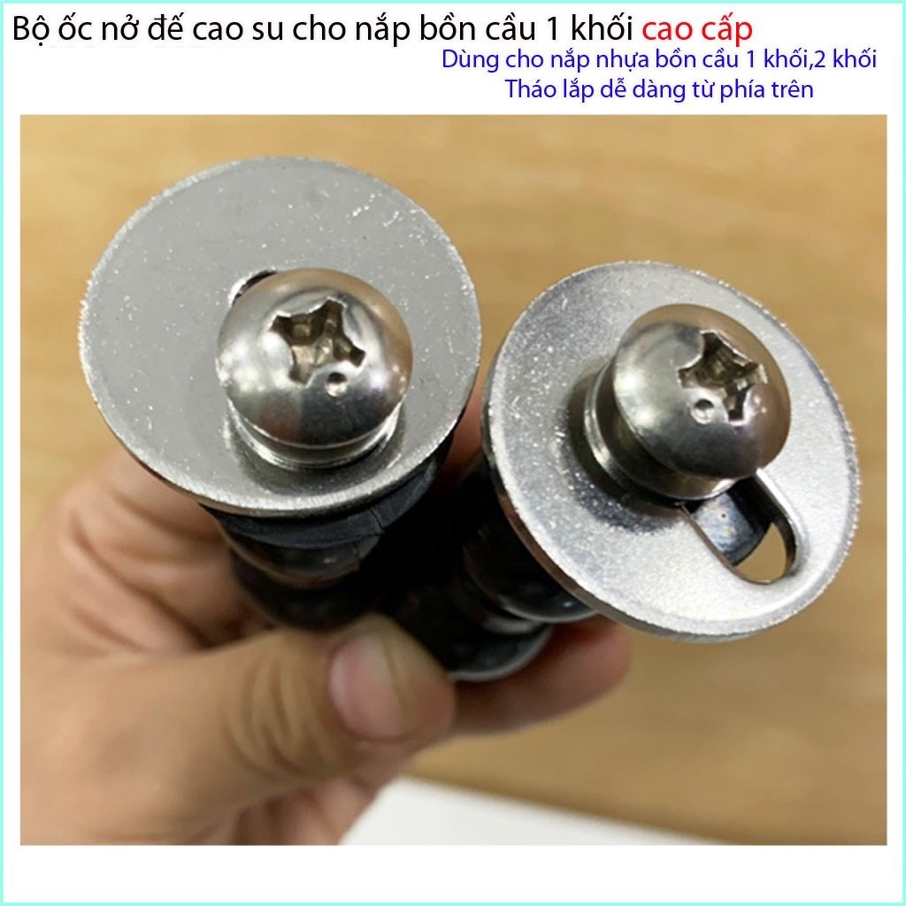 Ốc nắp cầu liền khối 08, chốt gắn năp bồn cầu 1 khối American, ốc nở nắp bàn cầu Toto