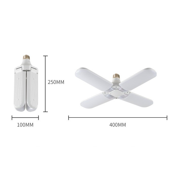 Đèn led cánh xòe 4 cánh (60W)- Tăng chỉnh được góc chiếu sáng- Tiết kiệm năng lượng, không hại mắt