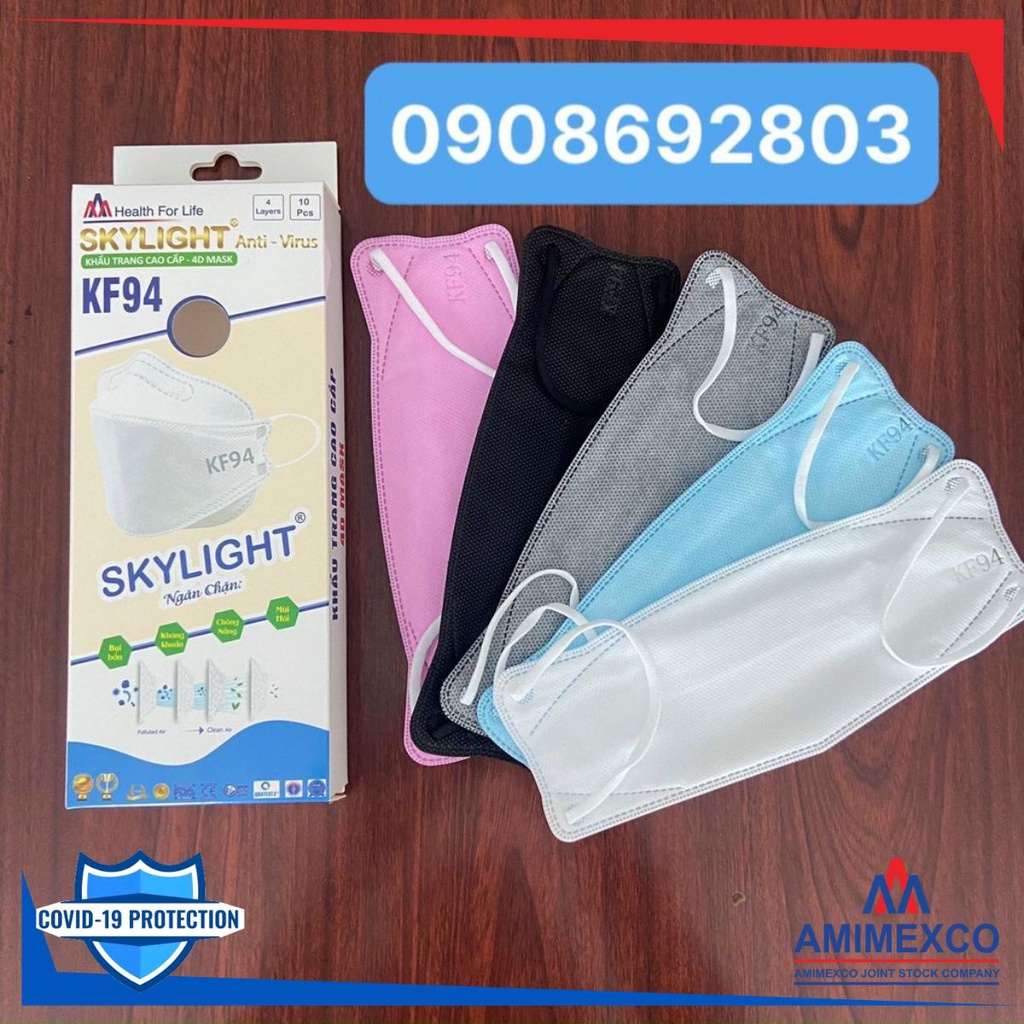 KHẨU TRANG KF94 LANDMASK KHÁNG KHUẨN  / HỘP 10 CÁI