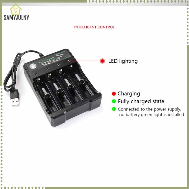 Cục Sạc Pin Li-ion 18650 18350 16340 14500 Cổng USB Famyjuny 3.7V