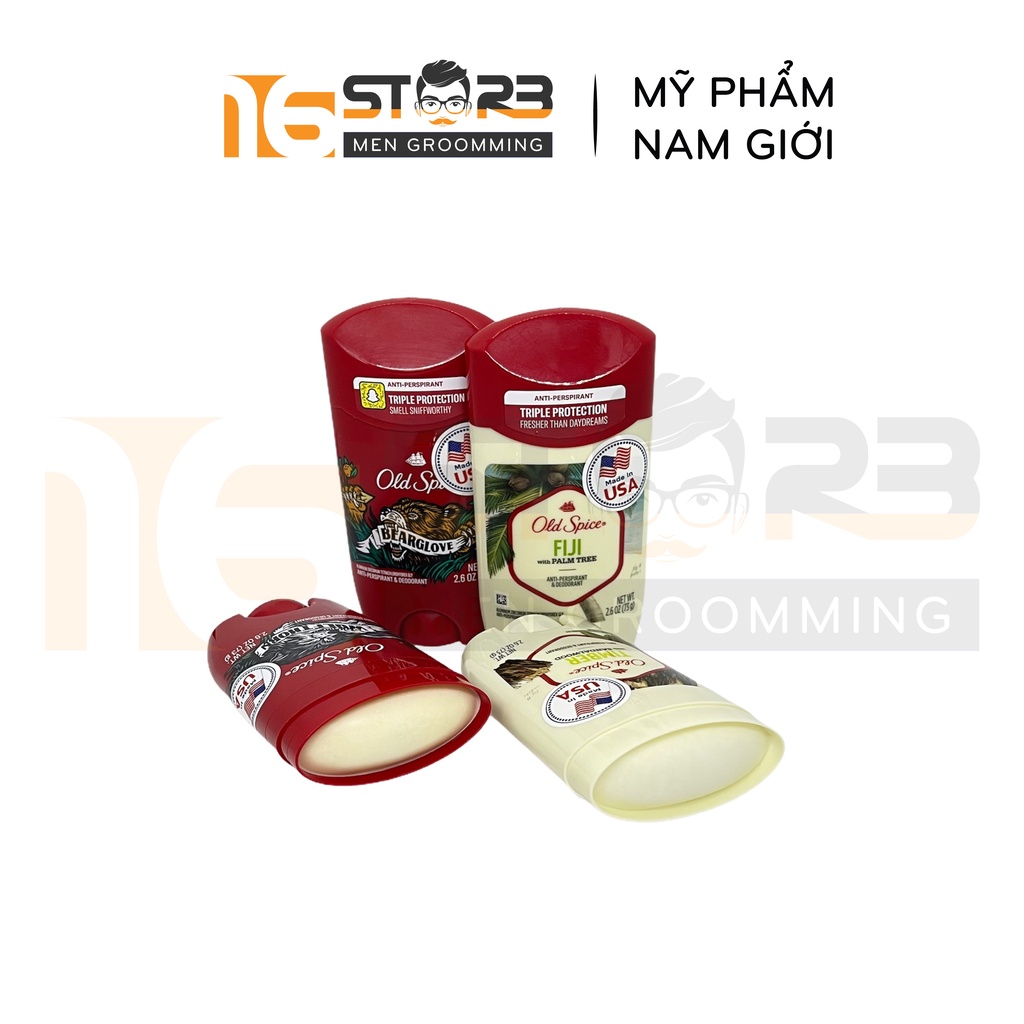 [Chính Hãng 100%] Sáp Khử Mùi Old Spice Timber, Fiji, Bearglove, Wolfthorn 73g/85g - Nhập Khẩu Mỹ