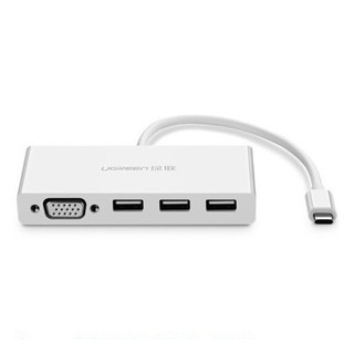Bộ chuyển đổi ugreen usb typec sang vga 3 x usb 3.0 40375 hàng chính hãng