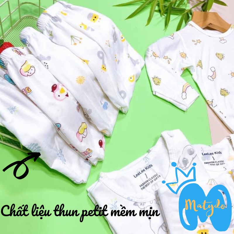 Quần áo sơ sinh MATYDO bé trai bé gái mùa hè thu đông giá rẻ đồ mới sinh cho bé Leekid dài tay