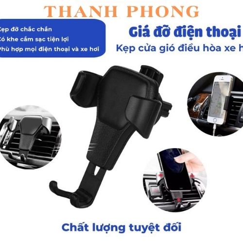 Giá Đỡ Điện Thoại Kẹp Cửa Gió Ô tô xe hơi gắn cửa gió điều hòa, kẹp điện thoại ô tô cực kì chắc chắn | BigBuy360 - bigbuy360.vn
