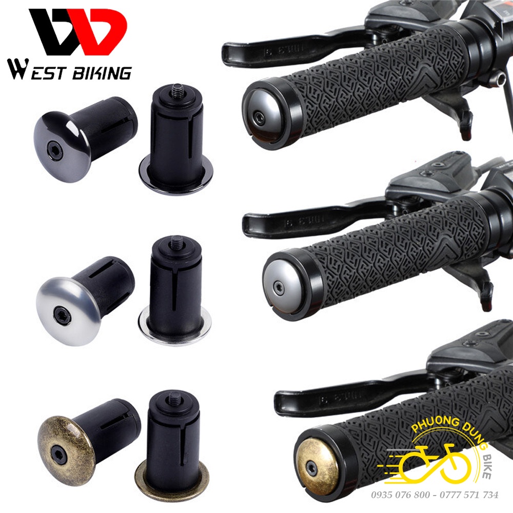 Nắp đậy ống ghi đông nhôm xe đạp WEST BIKING - 2 Cái