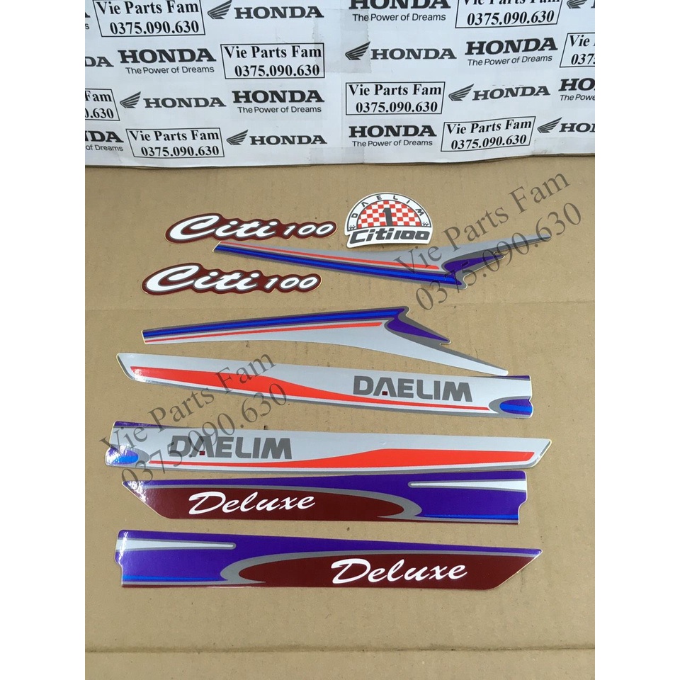 Bộ tem Honda Citi 100 đời 95