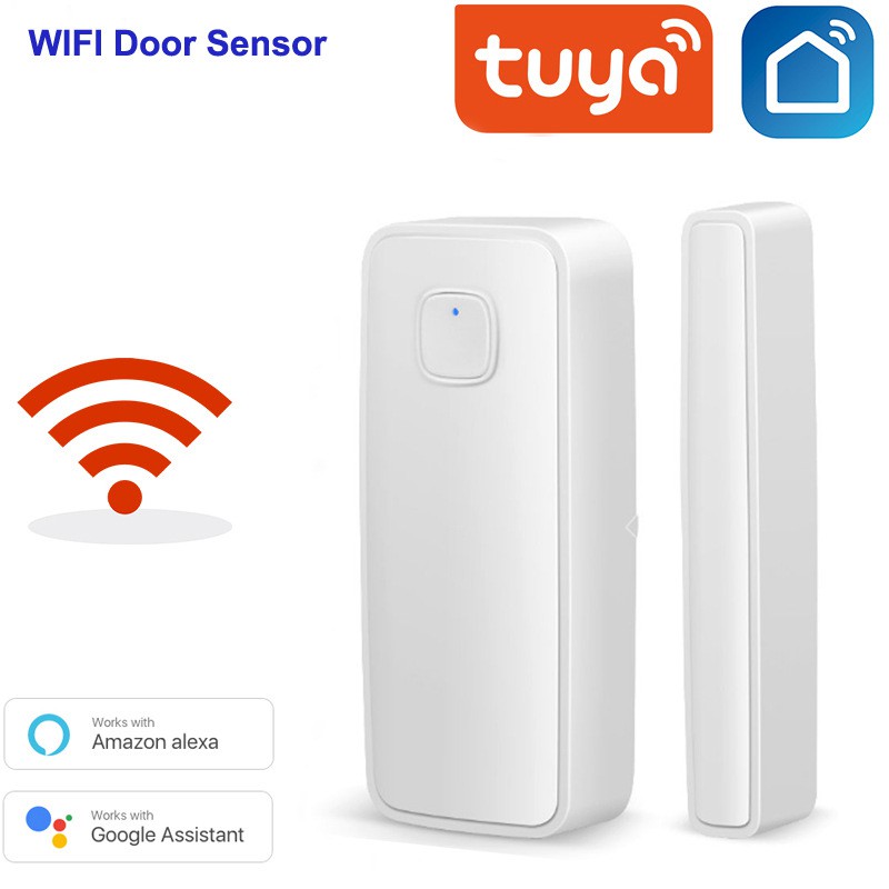 Cảm biến má từ Tuya WiFi báo động chống trộm mở cửa, giao tiếp giọng nói Google, alexa