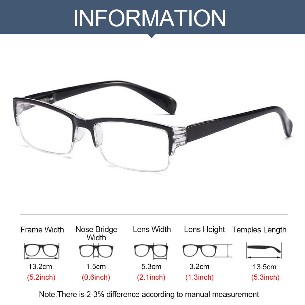 CLEVER +1.00~+4.00 Presbyopia Eyewear Ultralight Eyeglasses Reading Glasses Vision Care Portable Spring Hinge Unisex Diamond-cut/Multicolor