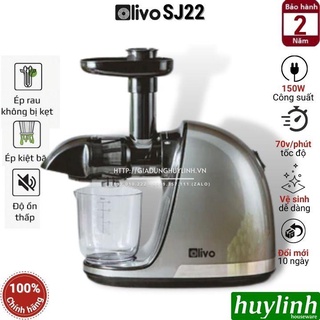 Máy ép chậm trục ngang olivo sj22 - 150w - tặng công thức ép