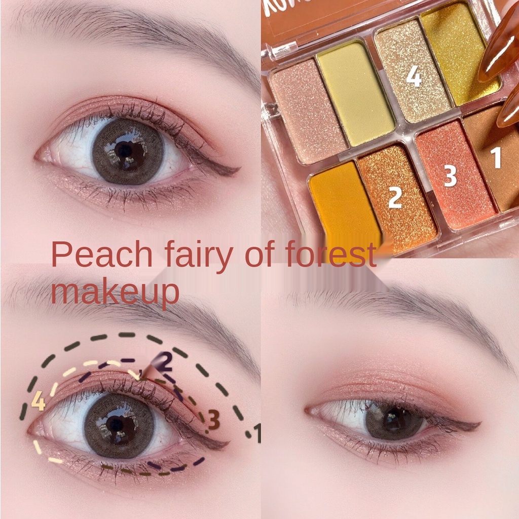 (Hàng Mới Về) Bảng Phấn Mắt 8 Màu Sắc Hiệu Ứng Lì / Ánh Nhũ Ngọc Trai Mini | BigBuy360 - bigbuy360.vn