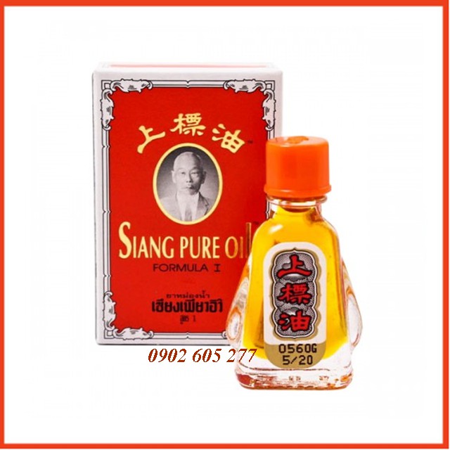 [Combo] 12 Chai Dầu gió Ông già Siang Pure Oil Loại I chữ vàng Thái Lan nội địa