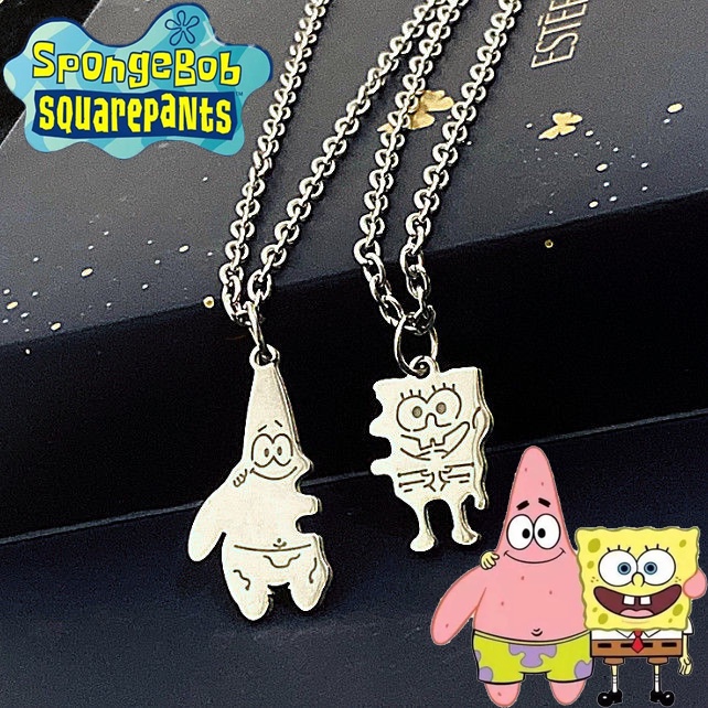 Vòng cổ Đôi BFF Friends Hình SpongeBob Vuông