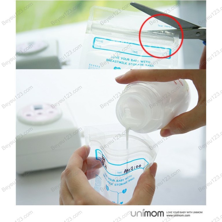 Túi trữ sữa Mẹ 210ml UNIMOM Compact /Hộp 60 túi / 30 / tách lẻ UM870268 , UM870251