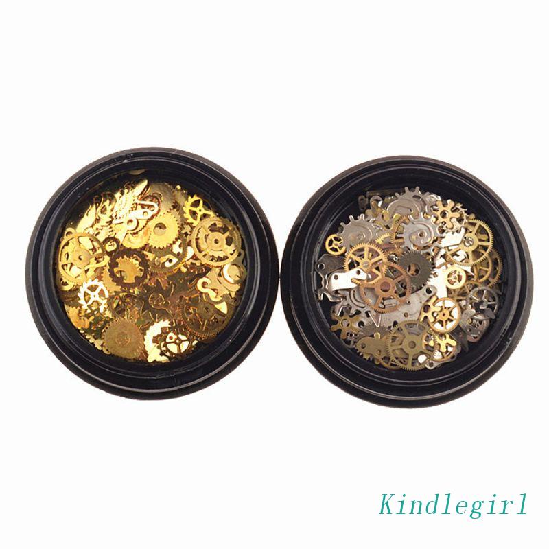 Set 2 Hộp Bánh Răng Steampunk Bằng Nhựa Resin Làm Đồ Trang Sức Thủ Công