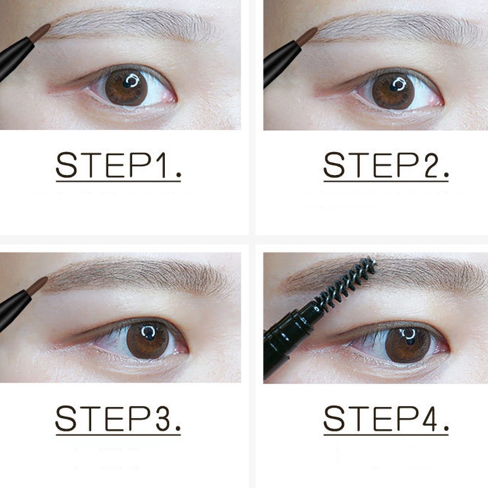 [Hàng mới về] Bút chì vẽ lông mày 2 đầu lâu trôi chống thấm màu đen/nâu/xám | BigBuy360 - bigbuy360.vn