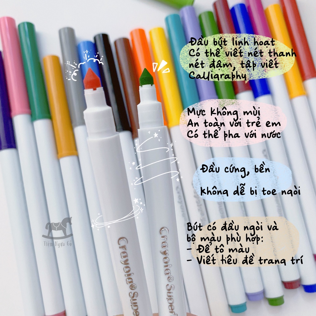 Bút Lông Lẻ 20 Màu Crayola Super Tips - Tiệm Ngựa Gỗ