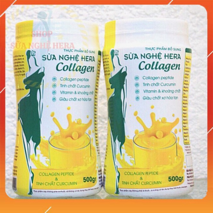 GIÁ KỊCH SÀN Sữa Nghệ HERA Collagen MS01 Đẹp Dáng -  Đẹp Da - Hỗ Trợ Đau Dạ Dày [CHÍNH HÃNG](02 HỘP 500GRAM) GIÁ KỊCH SÀ