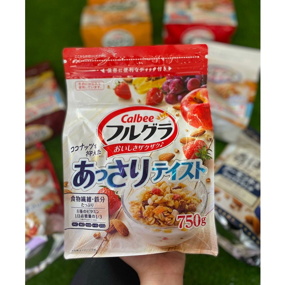 Ngũ cốc ăn sáng, Ngũ Cốc dinh dưỡng Calbee đỏ 750g Nội địa Nhật Bản - Siêu khuyến mại tại Shop Mẹ Khoai