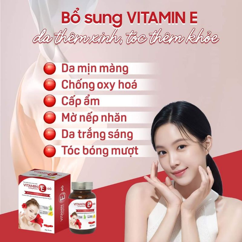 VITAMIN E ĐỎ  - Hộp 30 viên- Thực phẩm bảo vệ sức khỏe