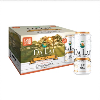Da Lat Cider House Apple  4,6% – lon 330ml – Thùng 12 lon