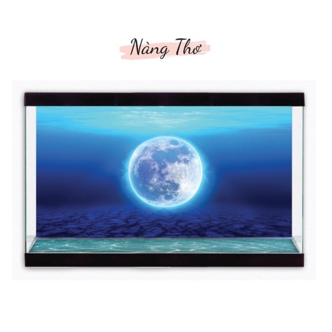 TRANH DECAL MẶT TRĂNG DÁN HỒ CÁ NHIỀU KÍCH THƯỚC_THIẾT KẾ NÀNG THƠ