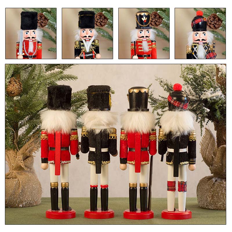 30 cm nutcracker con rối người lính sáng tạo quân đội nutcracker trẻ em búp bê tượng nhỏ thủ công bằng gỗ giáng sinh năm mới đồ trang trí giáng sinh quà tặng trang trí nội thất